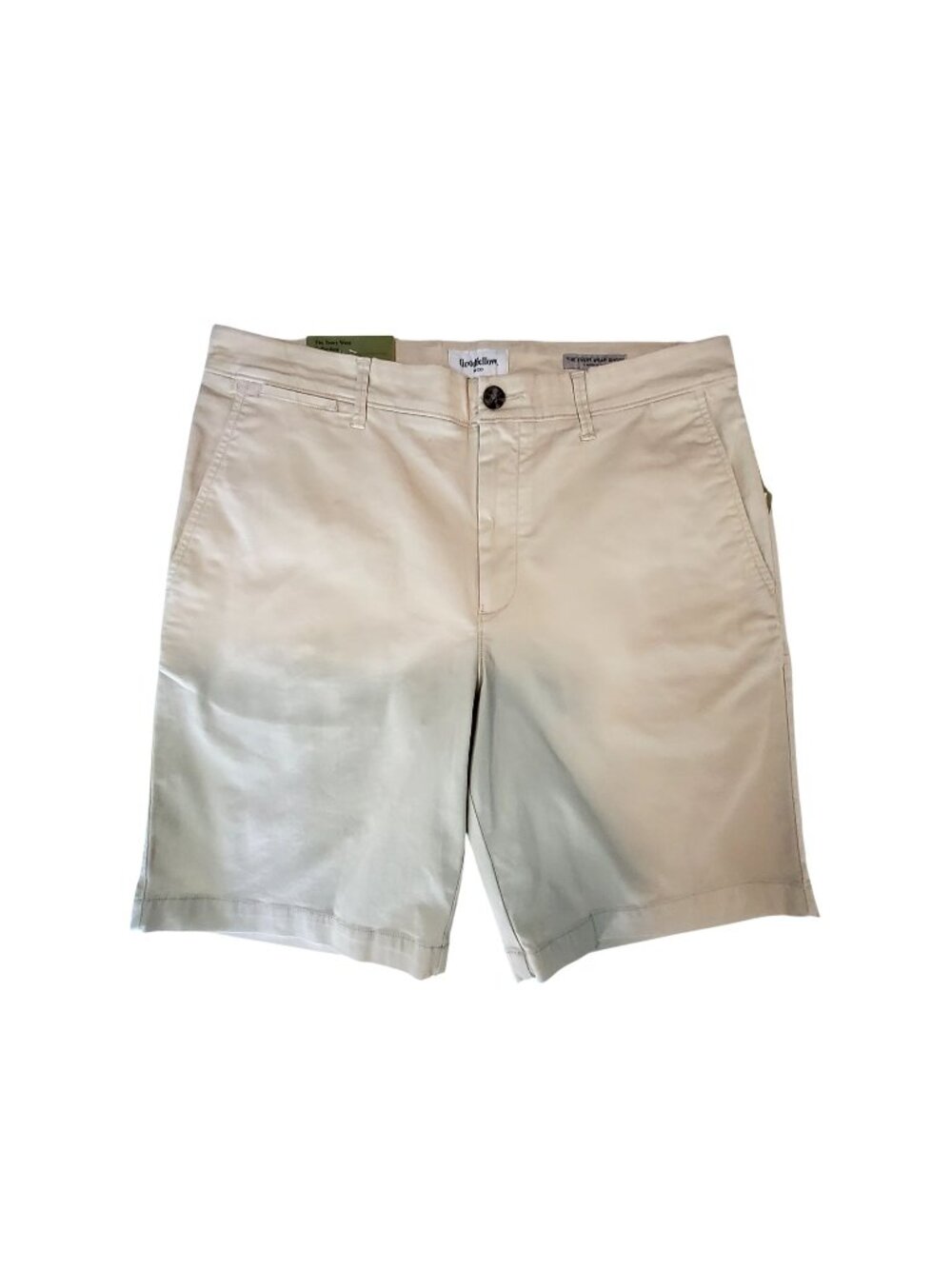 Goodfellow & Co The Every Wear Flat Front Shorts Size 32 Cream Cotton Blend